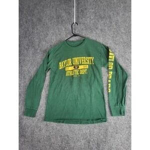 Baylor University Long Sleeve T-Shirt Womens S Green Athletic Dept NCAA Bears